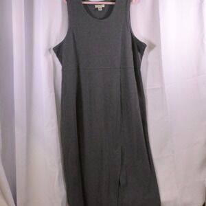 Eddie Bauer Gray Sleeveless A-Line Maxi Dress Womens XXL Slit
